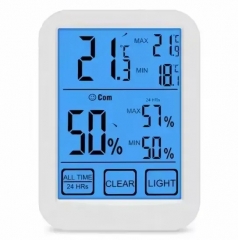 TH037 Digital LCD Large Touch Screen Temperature Humidity Measure Hygro-thermometer with Back-light