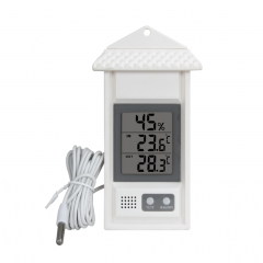 SH-124B Digital Indoor Outdoor Min Max Wall Mounted Thermometer With Memory Function for Garden, Home, House