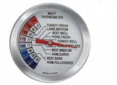 ZLB-052D 54~88℃（130~190℉） MEAT THERMOMETER Stainless Steel Bimetal BBQ Thermometer